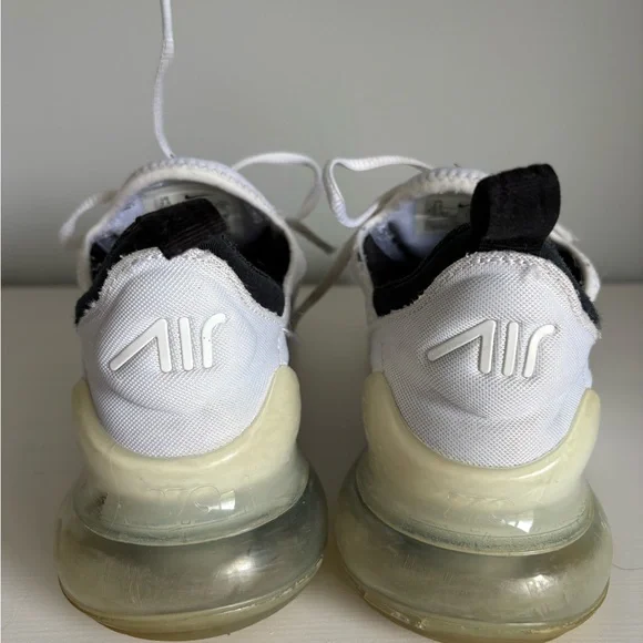 Nike Air Max 270 White & Black Mesh – Iconic Lifestyle Sneakers Size 7 - Picture 5 of 7